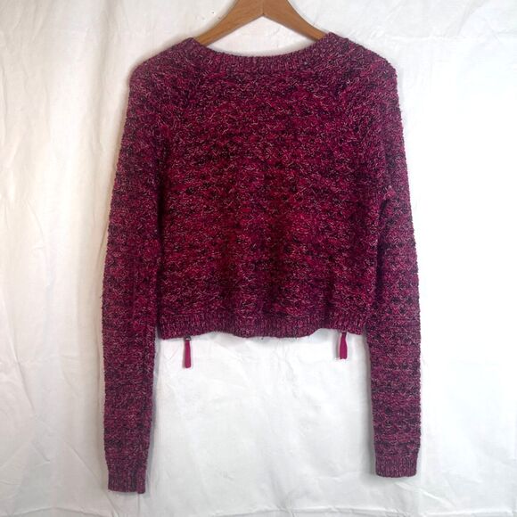 Abercrombie & Fitch Knit Cropped Sweater Size Zippers Size Small Soft & Cozy - Picture 2 of 9
